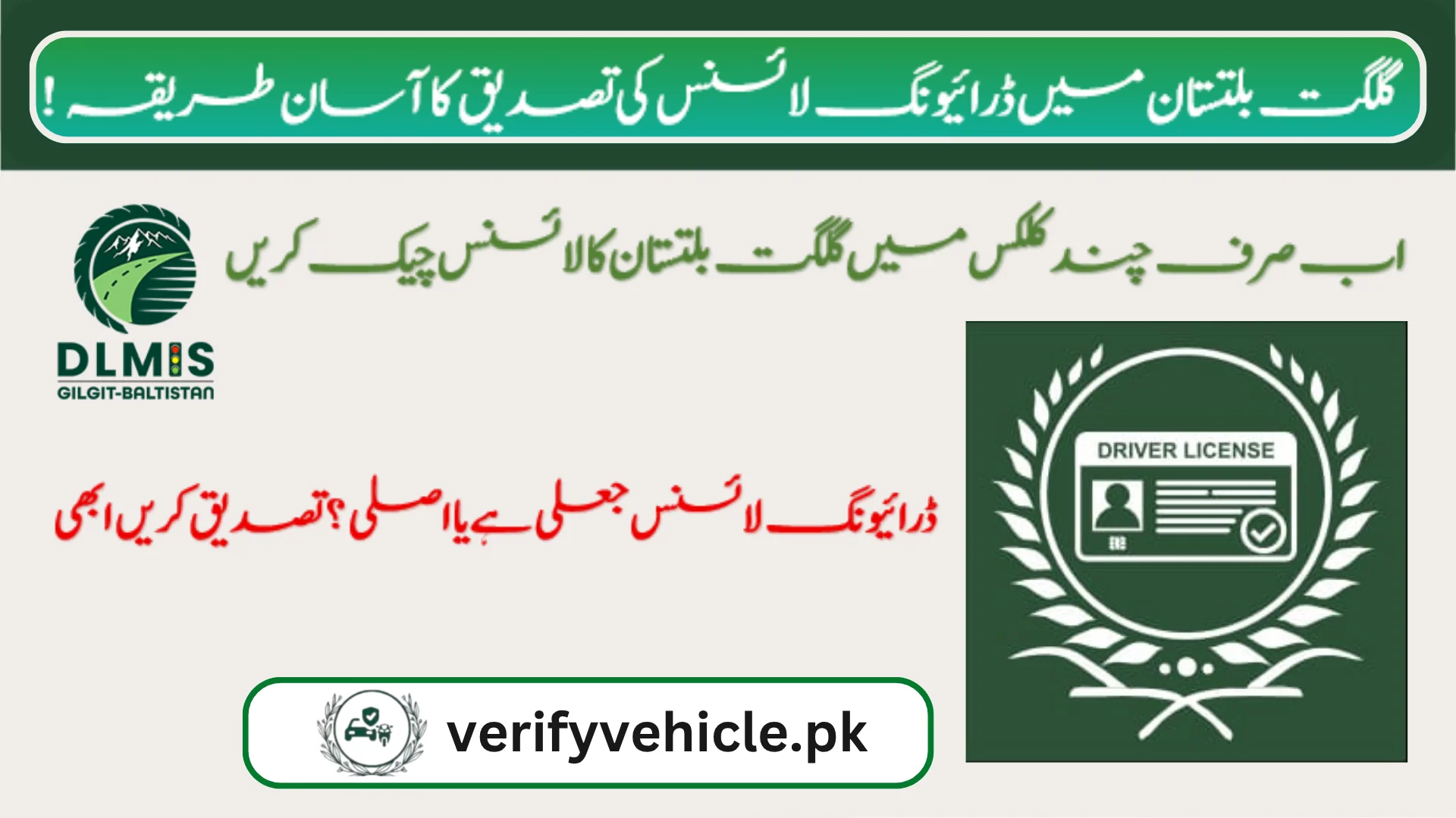 License Verification Gilgit Baltistan Image